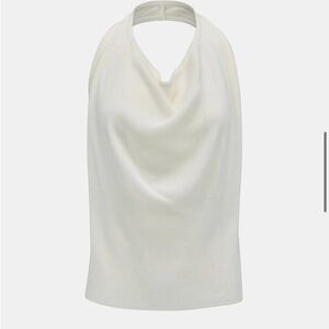 Backless Cowl Neck Knit Ivory